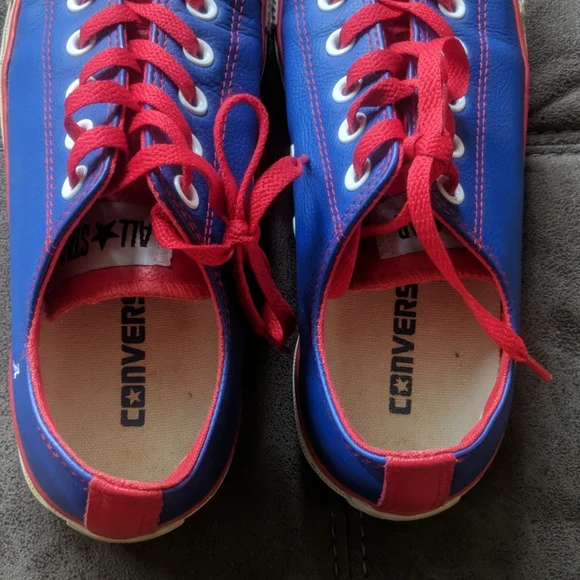 ⭐ Converse All Star Blue Leather Sneakers - Picture 6 of 8
